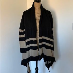 Cupcakes & cashmere black and taupe cardigan